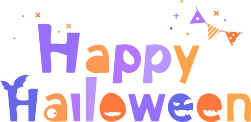 Happy Halloween typographic
