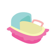 baby basket transport icon, design on white background