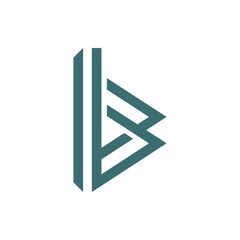 Monogram initial b letter mark logo design. Monogram design vector b logo. Monogram initial letter mark b logo. Design simple b monogram
