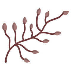 Brown Plant Leaf Cartoon