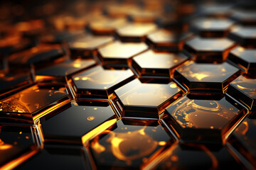 Obraz premium abstract background scifi hexagons, simple