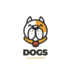 cute dog modern logo vector