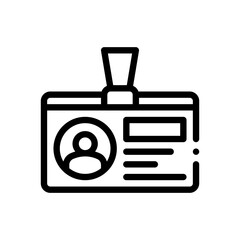 id card line icon