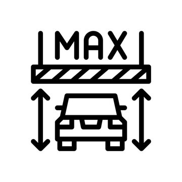 maximum height line icon