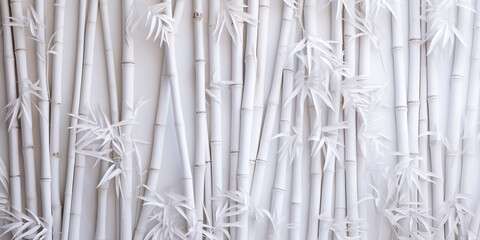 Fototapeta premium White and gray abstract background with bamboo pattern.