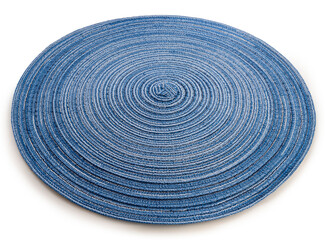 Cloth Placemat isolated on white background, Cloth Placemat for food plate or Table mat on White Background With work path.