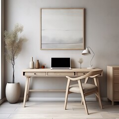  A desk adorned with a beautiful Nordic