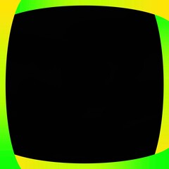 Fototapeta na wymiar Black background with green and yellow frame