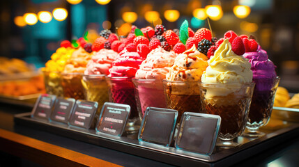 Mouthwatering Showcase of Ice Cream Flavors and Presentations 