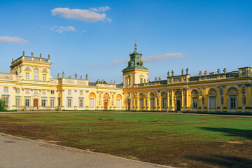 Obraz premium Baroque Royal Wilanow Palace in Warsaw, Poland