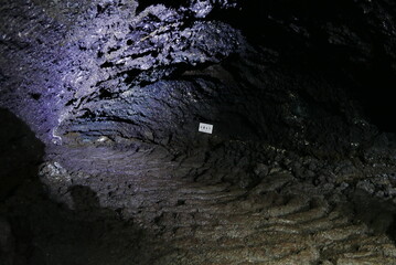 Aokigahara sea of tree Jyukai and hyoketsu ice cave in Mt Fuji and Mt Ohmuro in shizuoka and Yamanashi, Japan.