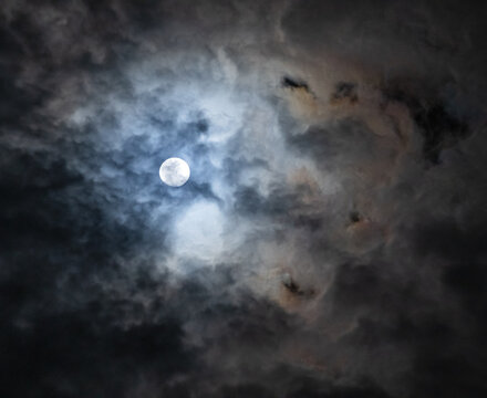 Moon in clouds