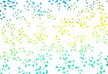Light Blue, Yellow vector background with abstract forms.