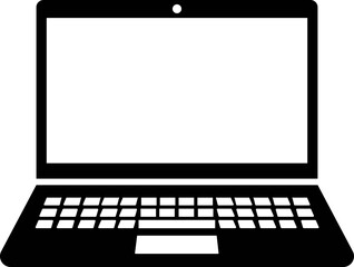 Laptop computer icon in flat. isolated on transparent background. Electronics and devices related computer Laptop, hardware LCD tv sign symbol vector for apps and website