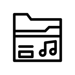 music folder line icon