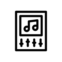 mp3 line icon