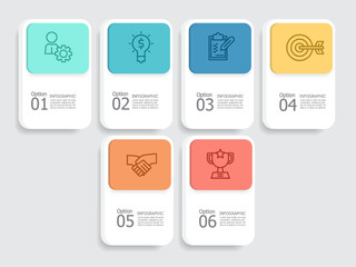 horizontal steps timeline infographic element report background with business line icon 5 steps