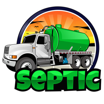 septic tank clean service company logo template