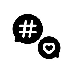 social media glyph icon