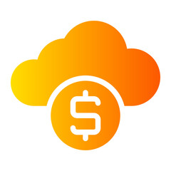 cloud storage gradient icon