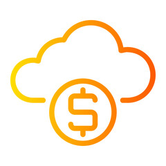 cloud storage gradient icon