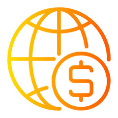 global economy gradient icon