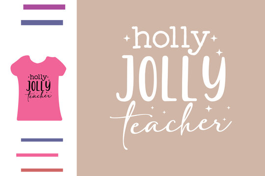 Merry teacher t shirt design 