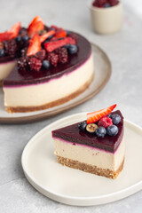 cheesecake with berries