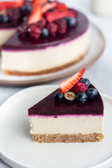 cheesecake with berries