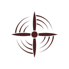 airplane propeller vector logo © joko