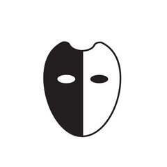 black and white mask