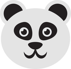 Panda head illustration