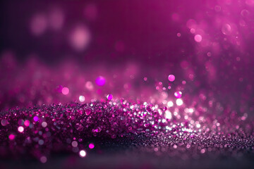 Shiny Magenta and Pink Glitter Illuminating Defocused Abstract