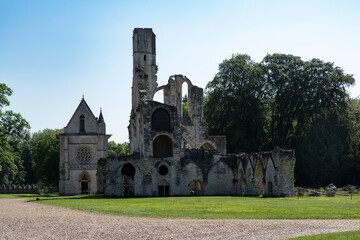 Fototapeta na wymiar 12th century Royal Cistercian Abbey of Chaalis in France