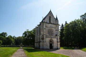 Fototapeta na wymiar 12th century Sainte Marie de Chaalis chapel in France
