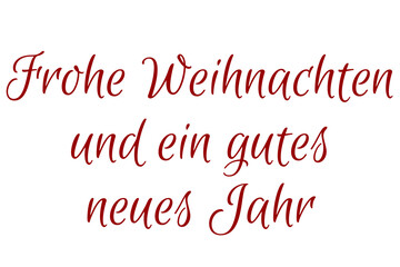 Digital png text of german christmas and new year wishes on transparent background