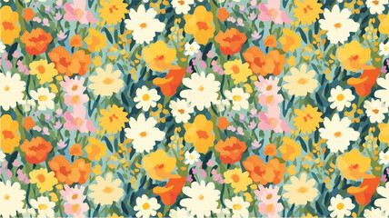 seamless ditsy flowers repeating pattern, tiny flowers pattern, ditsy, liberty , meadow, floral © peacefy