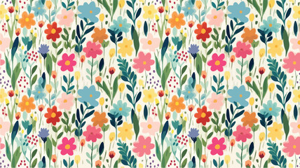 seamless ditsy flowers repeating pattern, tiny flowers pattern, ditsy, liberty , meadow, floral © peacefy