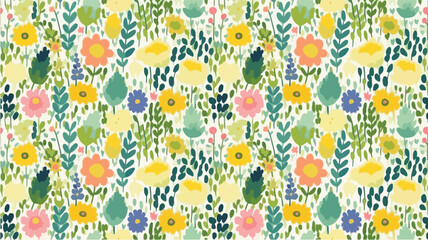 seamless ditsy flowers repeating pattern, tiny flowers pattern, ditsy, liberty , meadow, floral © peacefy