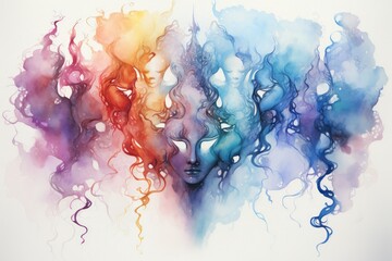 Elemental chaos spirits, embodying the unpredictable forces of nature - Generative AI