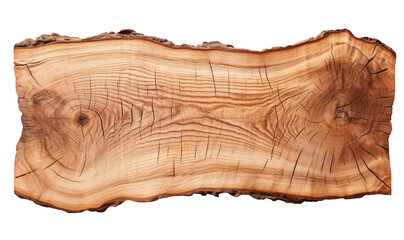 Piece of a cutted tree isolated on transparent background