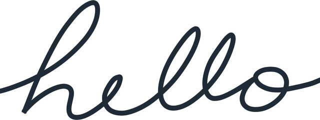 hello word hand lettering