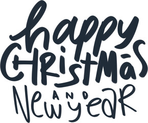 merry christmas hand lettering