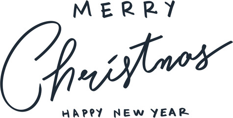 merry christmas hand lettering