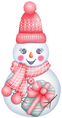 Cheerful Snowman Decoration for Holiday Celebrations