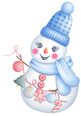 Cheerful Snowman Decoration for Holiday Celebrations