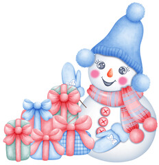 Cheerful Snowman Decoration for Holiday Celebrations