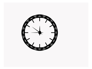 black clock isolated on white