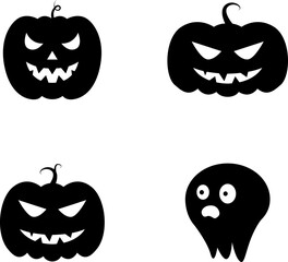 Halloween symbols and signs. Vector illustration