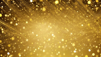 Fototapeta na wymiar New Year, New Sparkle: Shiny Golden Lights and Holiday Particles